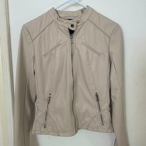 Guess Faux Leather Jacket (Taupe)